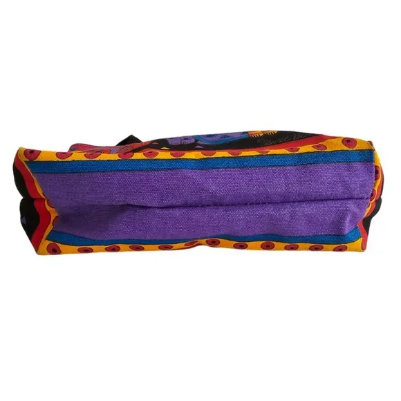 Laurel Burch Feline Friends Canvas  Shoulder Handbag Tote Bag Purse | NWT - Picture 3 of 4